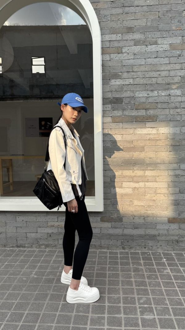 高級羊紋觸感騎士外套 