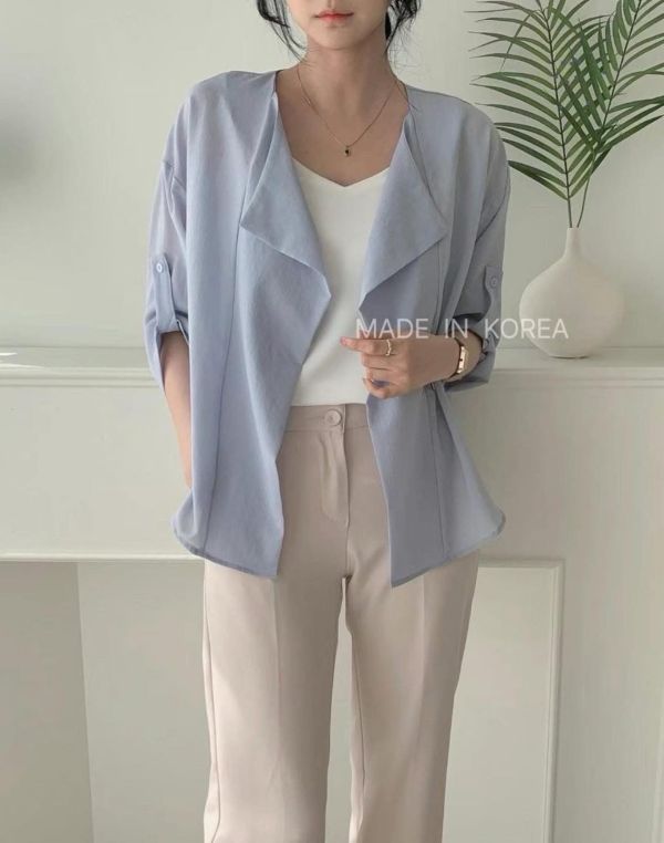 小翻領罩衫 
