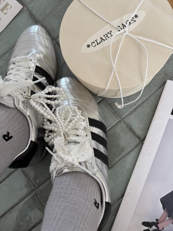 牛皮銀元素德訓鞋 