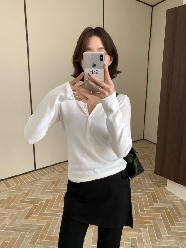 羊絨前釦發熱衣 