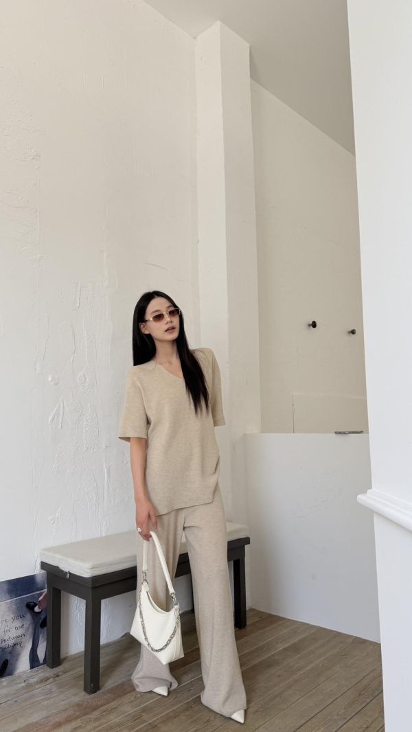 老錢風套裝（杏色） 