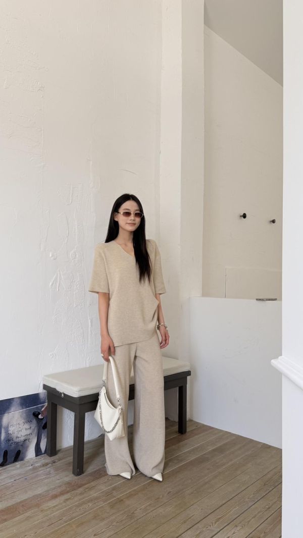 老錢風套裝（杏色） 