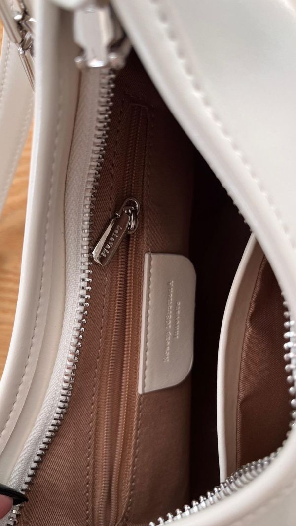 真皮雙鏈月牙包（白色） 