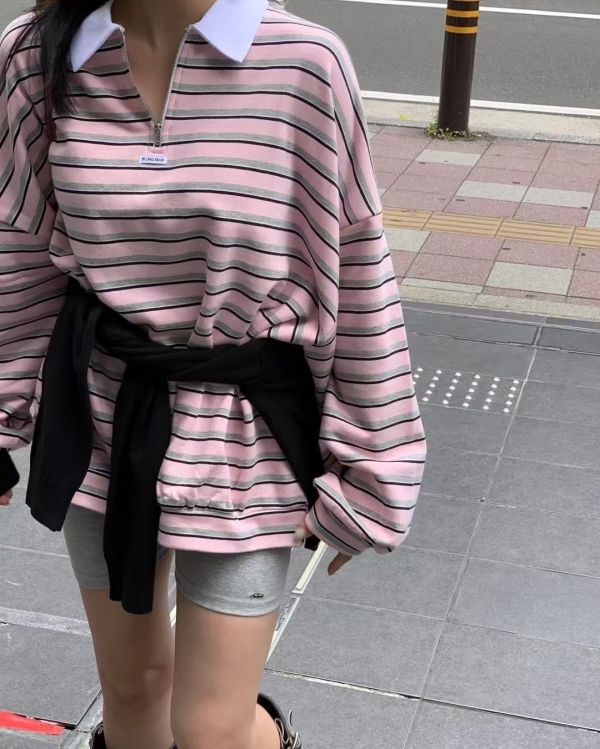 POLO領條紋衣 