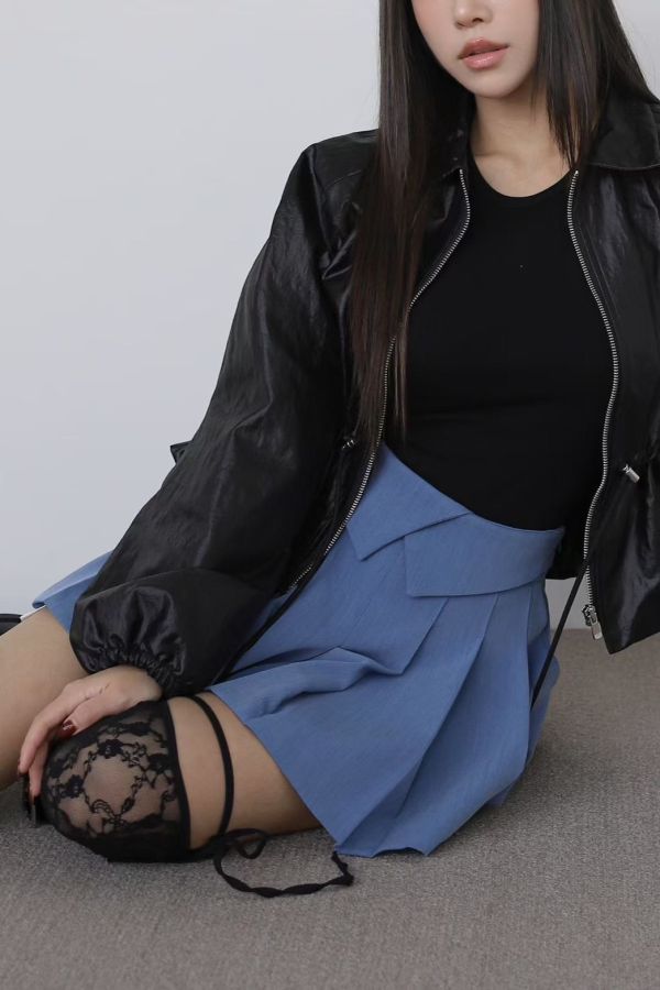 S07.迷你百摺褲裙 