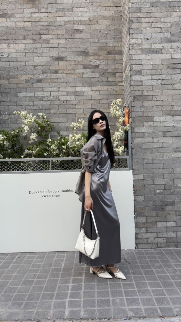 絲綢附帶洋（銀色） 