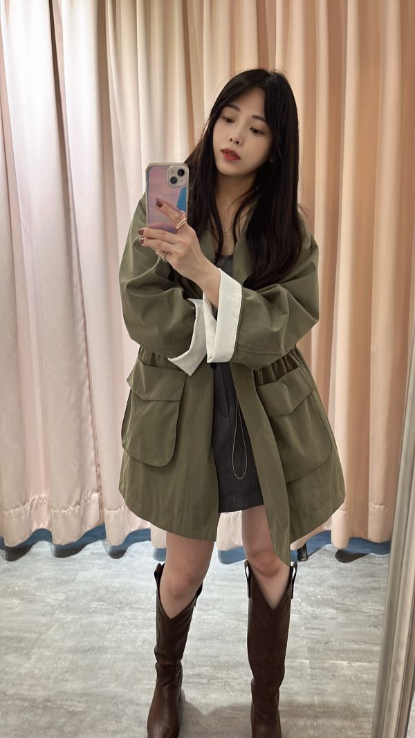 A034.純色附帶短褲裙 