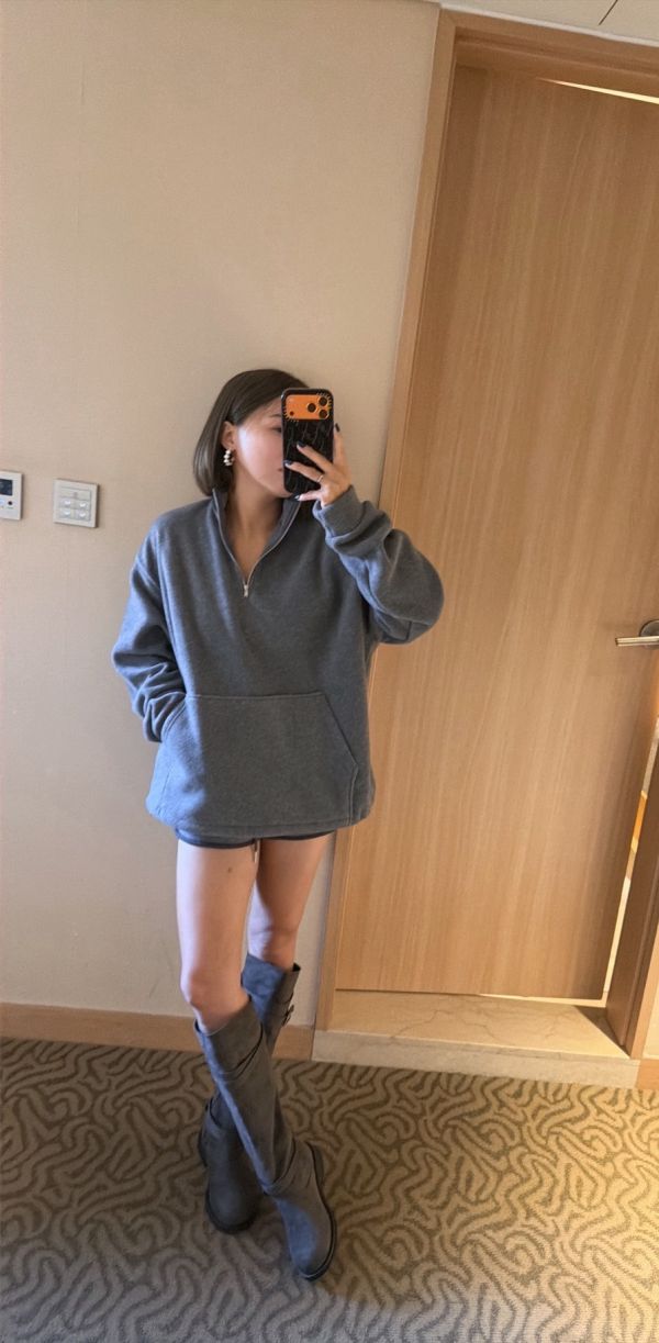 T01.休閒拉鍊短褲套裝 