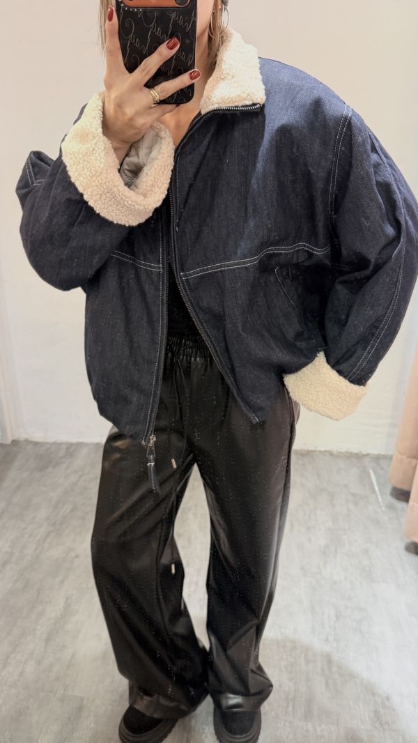 羊羔毛牛仔外套 