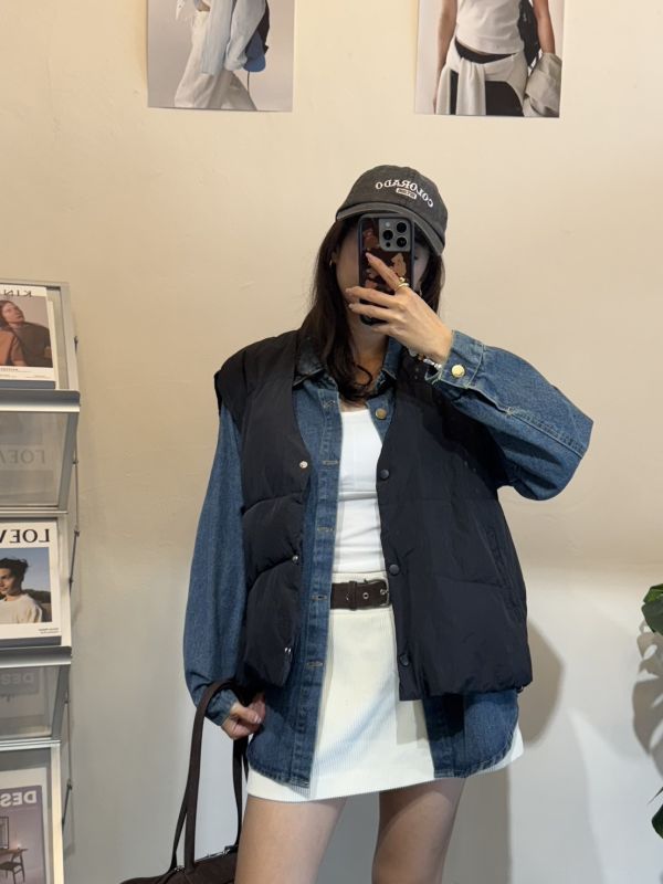 V023.牛仔襯＋鋪棉背心 