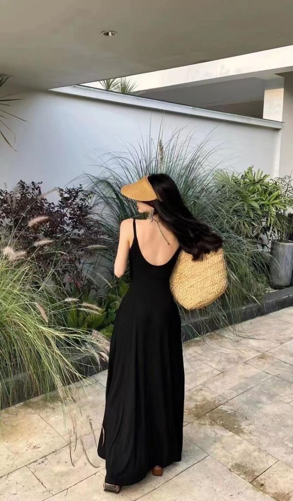 吊帶棉質連衣裙 