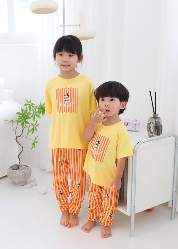 S22.卡通條紋褲睡衣（兒童） 