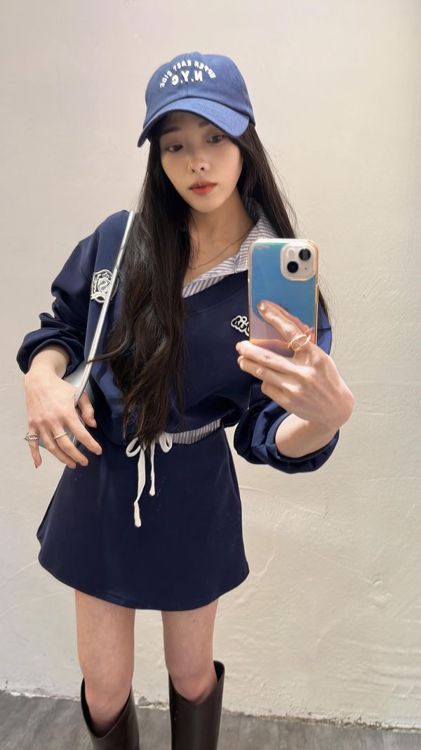 S12.學院風短褲裙套裝 