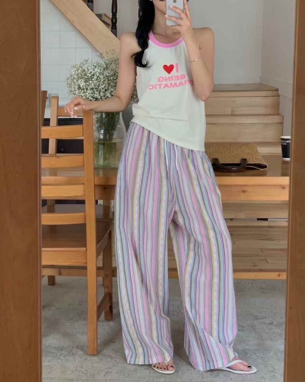 N20.彩色線長褲 