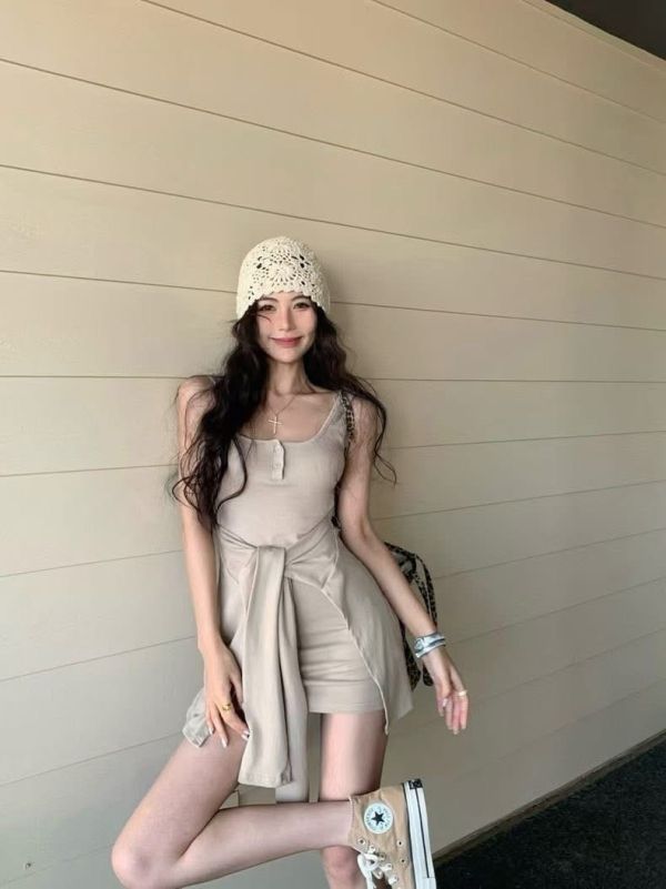 美式棉質開釦短洋 