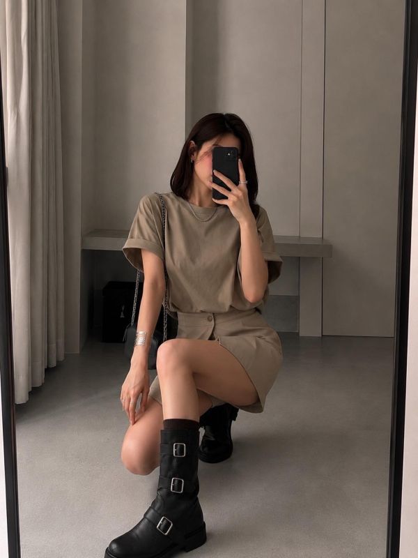 真兩件附裙套裝 