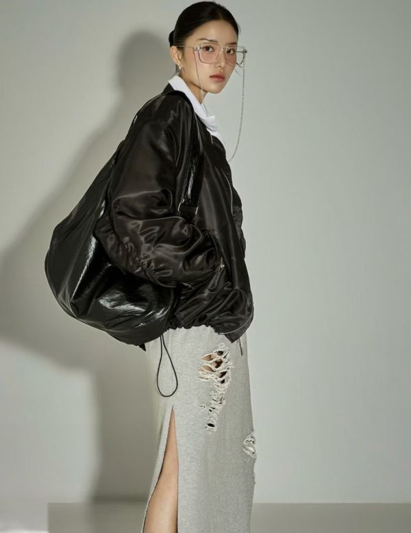 W08.後抓縐飛行外套 