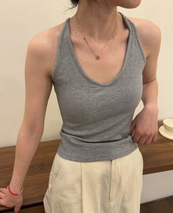 微削肩感背心 