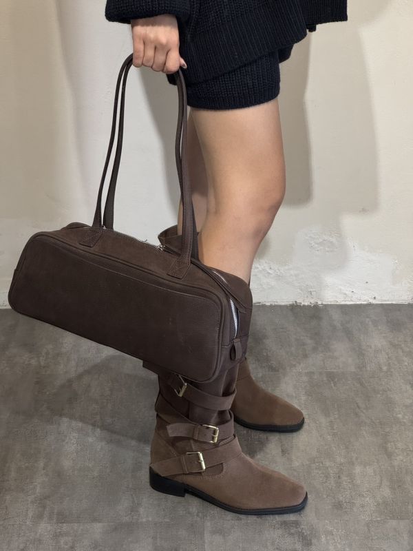 V031.水洗牛皮長提包（沙發感皮革） 