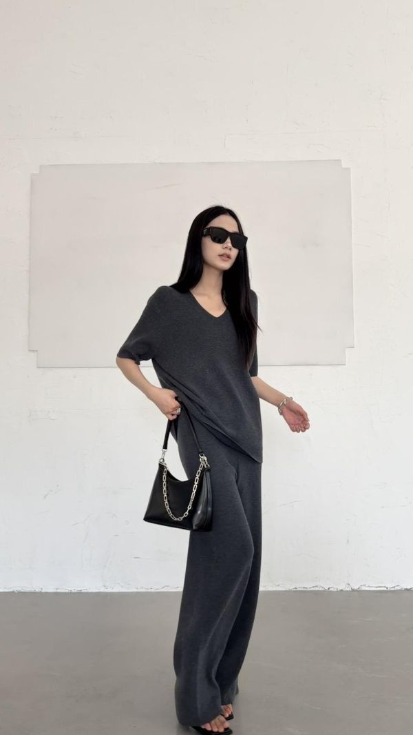 老錢風套裝（深灰） 