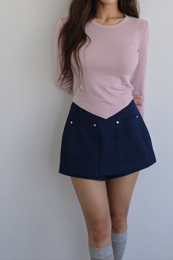 S03.造型口袋短褲裙 