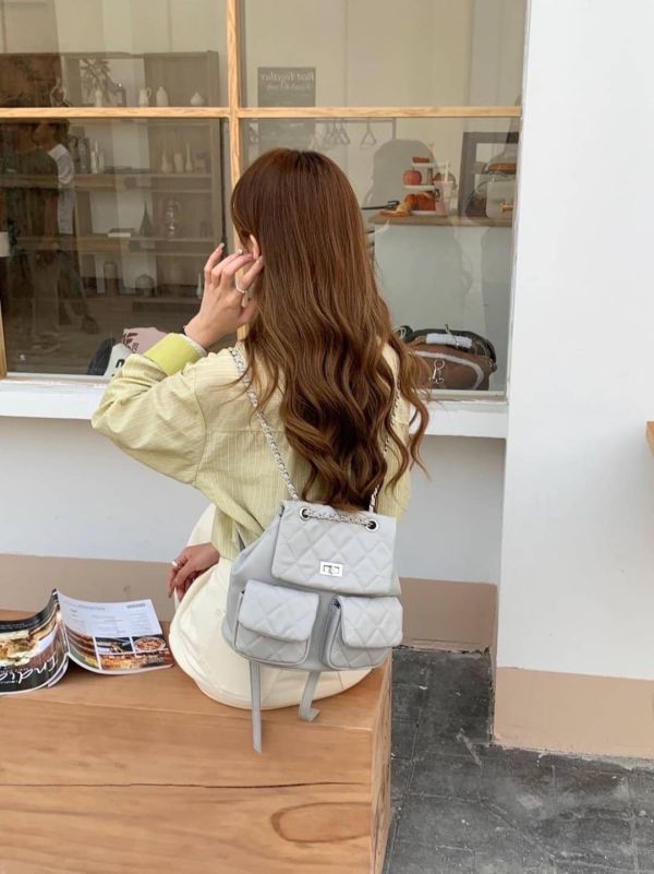 時髦小香風鏈條背包 