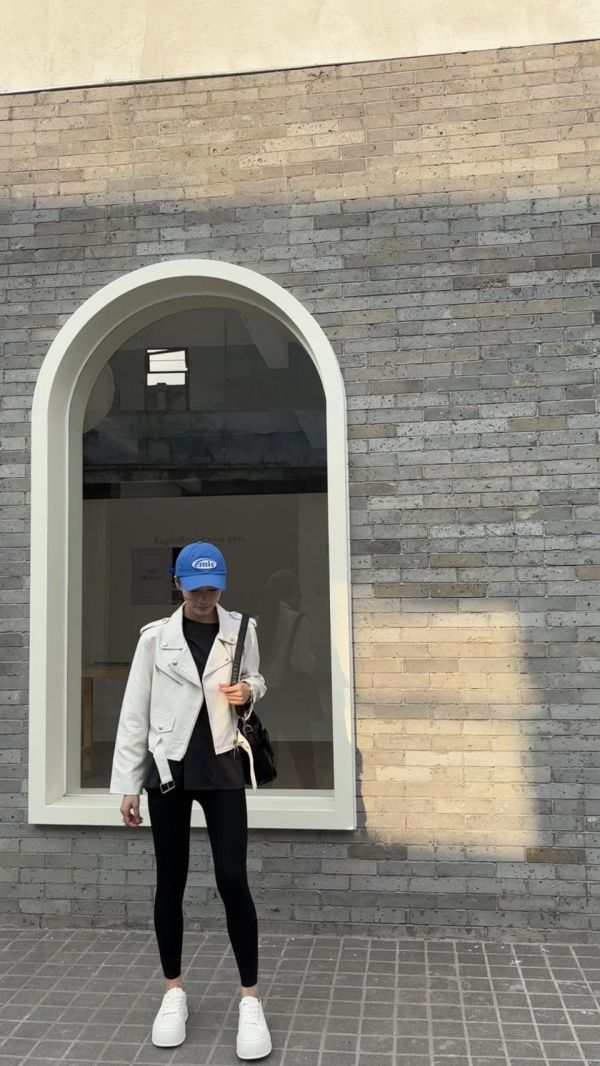 高級羊紋觸感騎士外套 