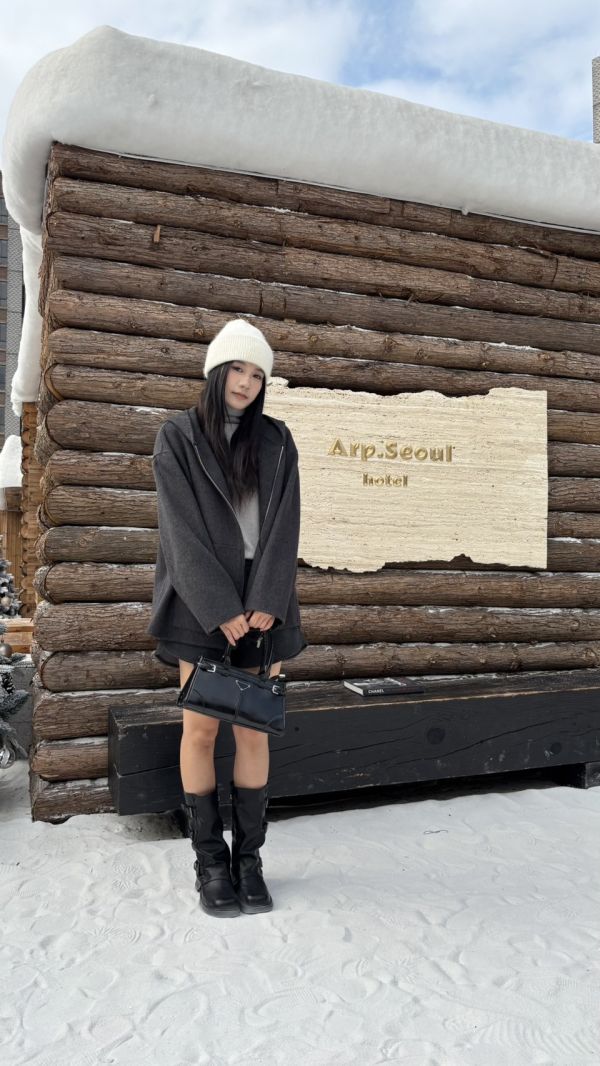 雙面羊絨100%連帽外 