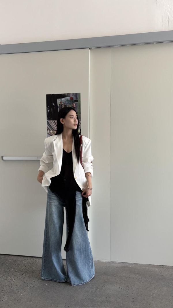 蕾絲拼接背心（黑色） 