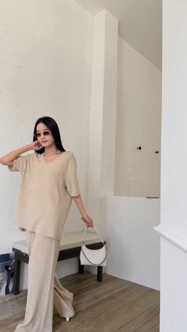 老錢風套裝（杏色） 