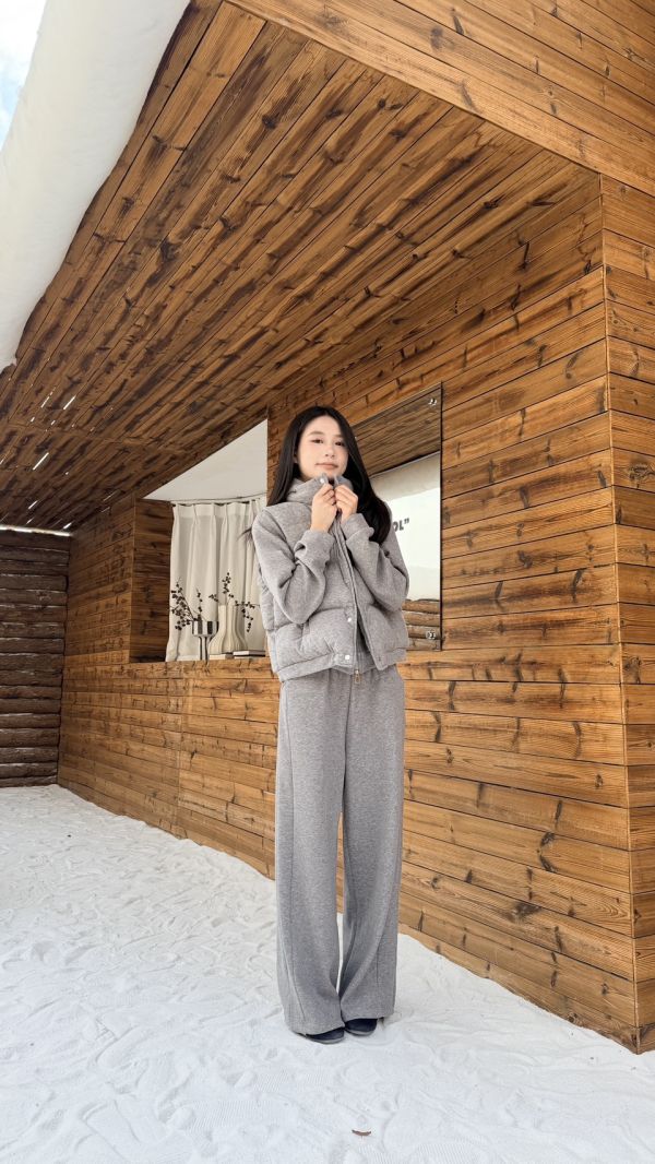 三件組鋪棉背心＋加絨外套＆褲子 