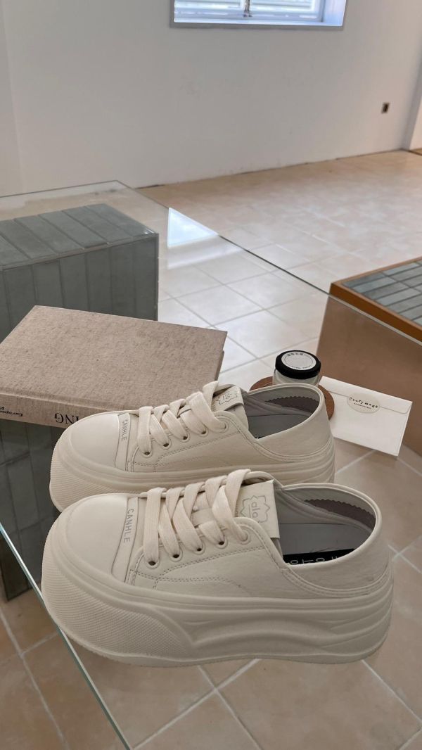 厚底增高真皮鞋 