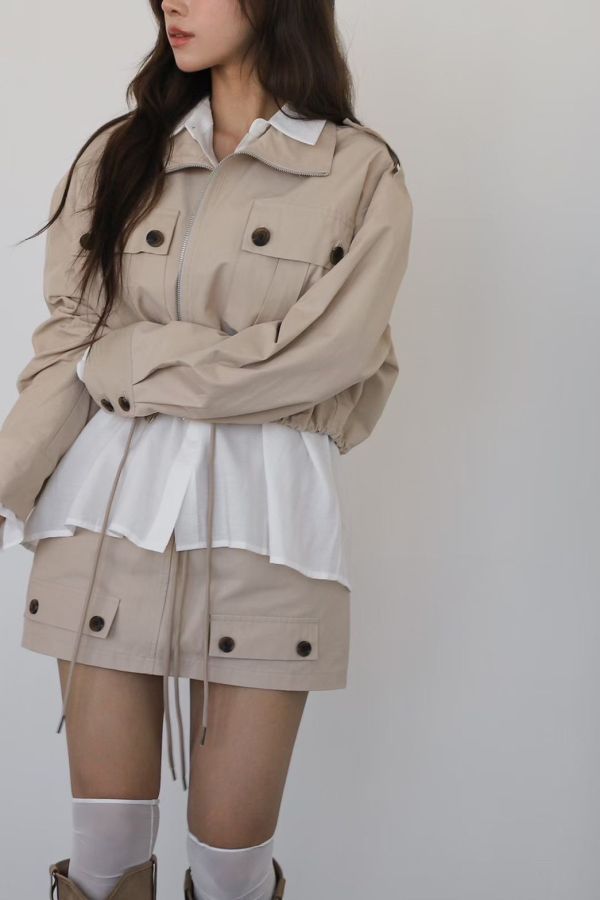 S09.短版抽繩外套 