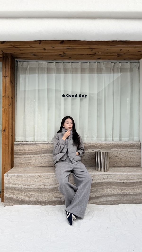 三件組鋪棉背心＋加絨外套＆褲子 