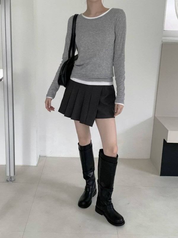 T016.帥氣皮革騎士靴 