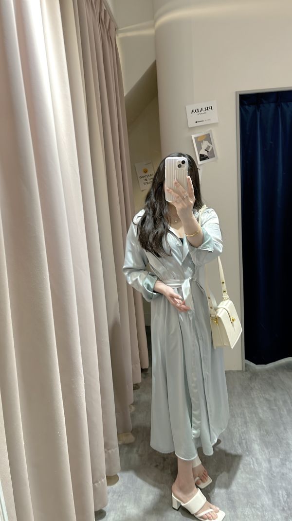 光澤釦環質感洋 