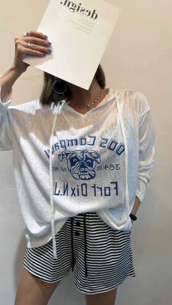 條紋排釦短褲 