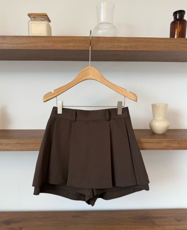 V014.雙層短褲裙 