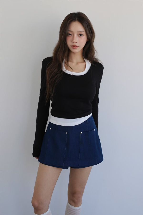 S03.造型口袋短褲裙 
