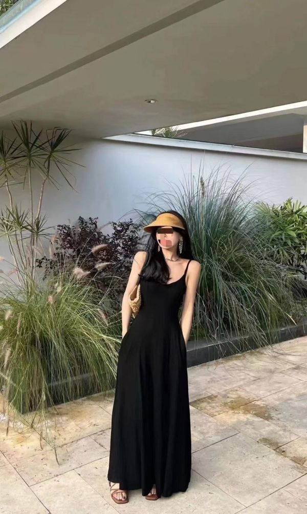 吊帶棉質連衣裙 