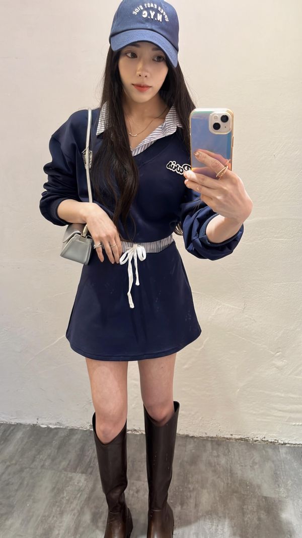 S12.學院風短褲裙套裝 