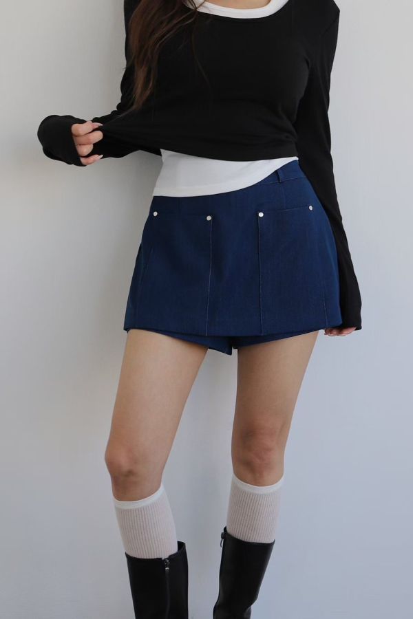 S03.造型口袋短褲裙 