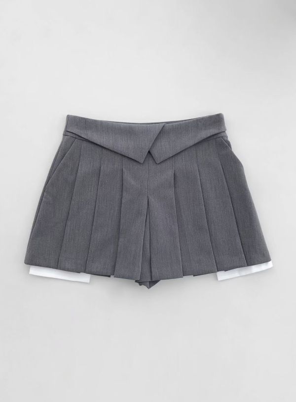 S07.迷你百摺褲裙 