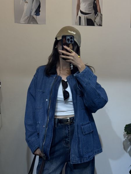 T03.撞色牛仔外套 