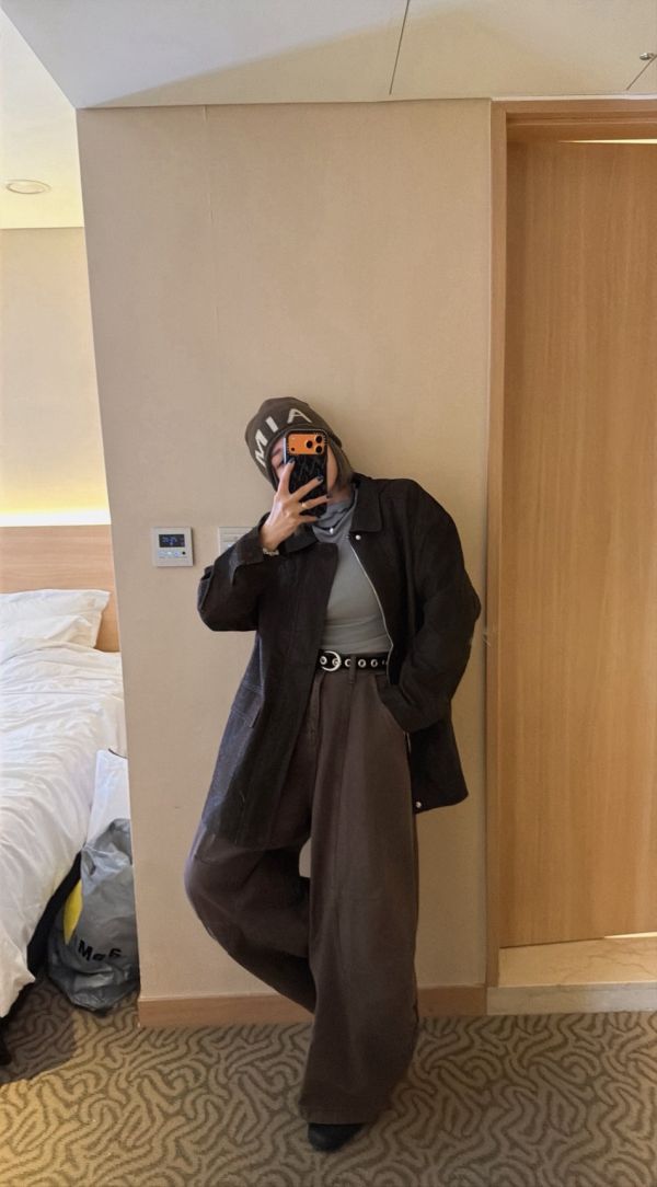 V013.帥氣麂皮仿皮革外套 