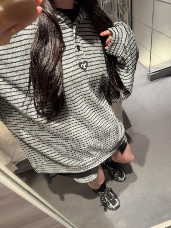 愛心配條紋套裝 