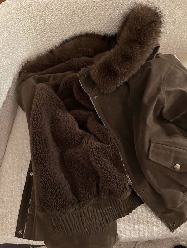 熊熊毛大毛領外套 