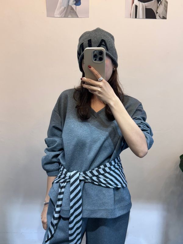 A025.休閒Ｖ領披肩SET 