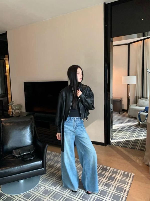 短板下釦皮外套 