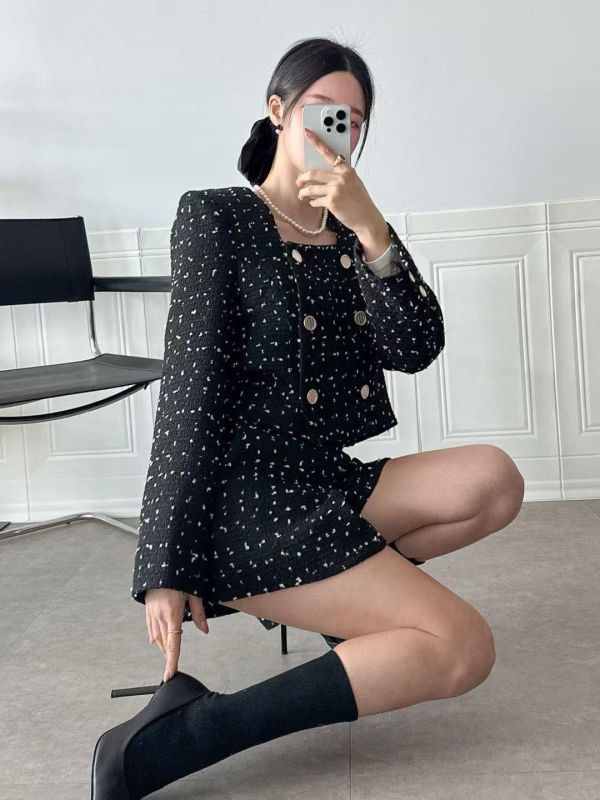 小香無領套裝 